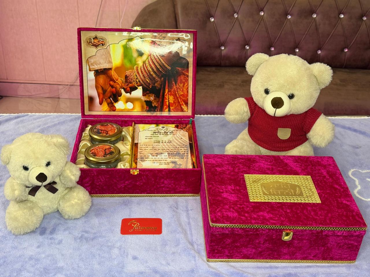 Premium maroon wedding gift box