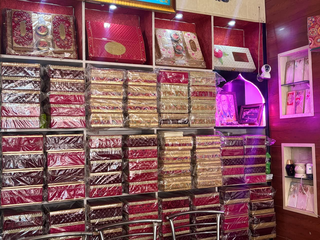 Large collection of wedding gift boxes